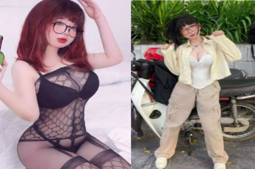 Em sinh viên bím múp ra nhiều nước