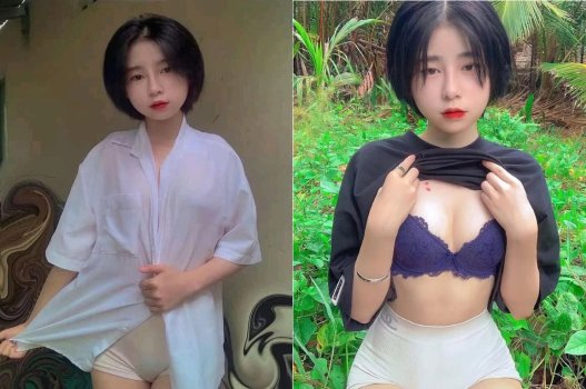 Em tóc ngắn nổi bật trong clip do bạn thực hiện