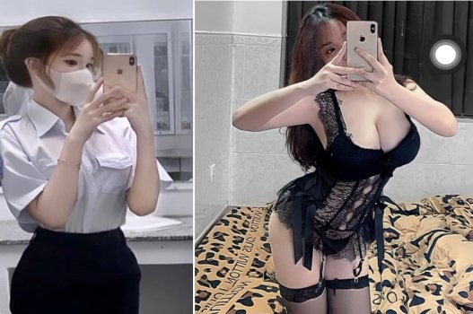 Nữ sinh áo trắng quyến rũ trong cảnh nóng