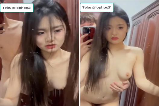 Sex gái xinh chịch nhau trước gương