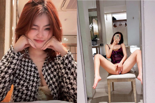 Xoa nhẹ bím em đã ướt át nước tuôn